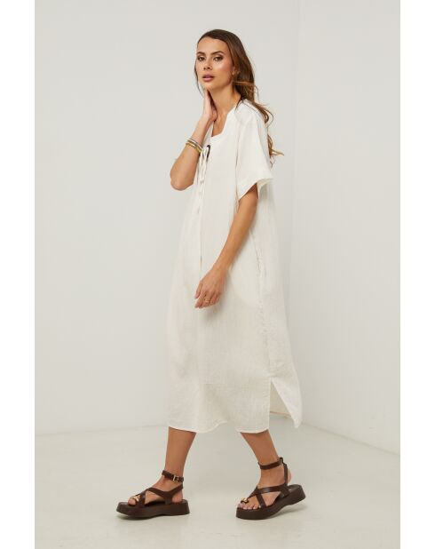 Ecrufarbenes Kleid Bonely