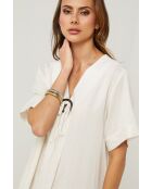 Ecrufarbenes Kleid Bonely