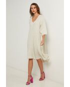 Beige linnen jurk Madone