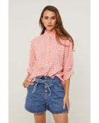 Abelys overhemd van koraalkleurig katoen