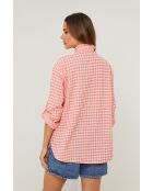 Abelys overhemd van koraalkleurig katoen