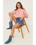 Abelys overhemd van koraalkleurig katoen