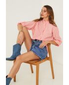 Abelys overhemd van koraalkleurig katoen