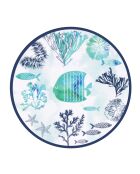 Piatto caraibico piccolo blu e bianco - 21,5 cm