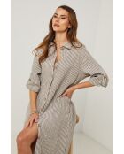 Irine taupe linnen jurk