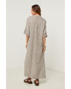 Irine taupe linnen jurk