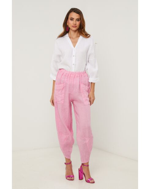 Iloine weißes Leinenhemd