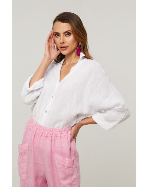 Iloine weißes Leinenhemd