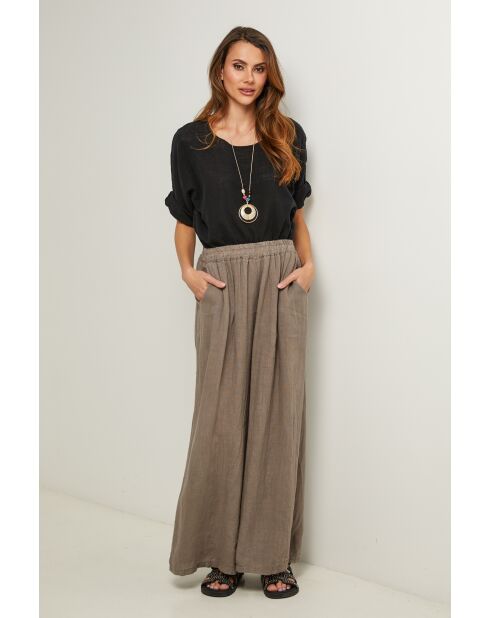 Schwarzes Baumwolltop Caliba