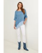 Bodiz indigo linnen top