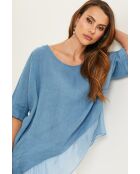 Bodiz indigo linnen top