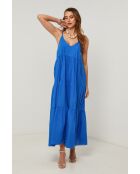 Koningsblauwe jurk van Bix katoen