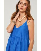 Koningsblauwe jurk van Bix katoen