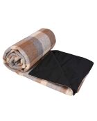 Manta de picnic marrón y beige