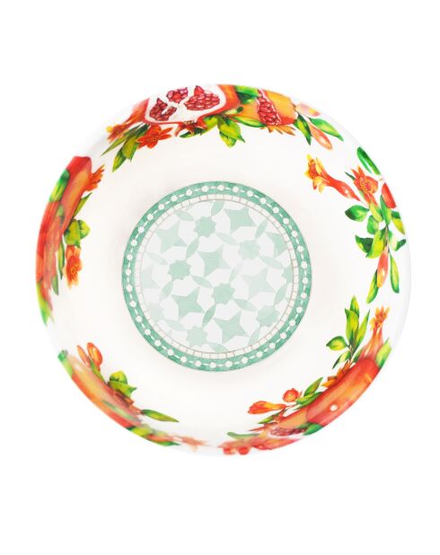 Ciotola piccola Seville bianca, rossa e verde - 15 cm x 7 cm