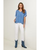 Top Indigo Gallieni in lino