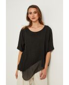 Bodiz zwarte linnen top