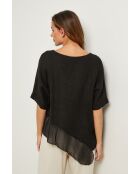 Bodiz zwarte linnen top