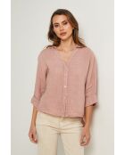 Iloine puderrosa Leinenhemd