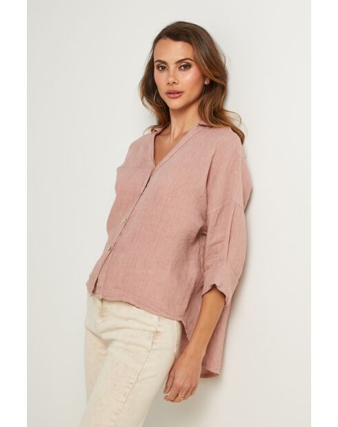 Iloine puderrosa Leinenhemd