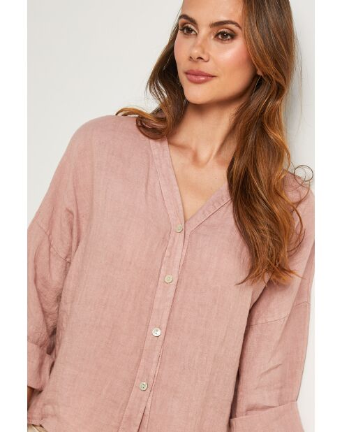 Iloine puderrosa Leinenhemd