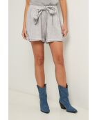 Pantaloncini Gordon in lino grigio