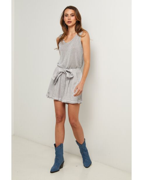 Pantaloncini Gordon in lino grigio