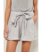 Pantaloncini Gordon in lino grigio