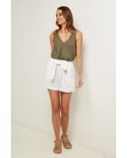 Shorts Gordon in lino bianco