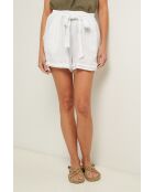 Shorts Gordon in lino bianco