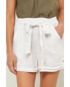 Shorts Gordon in lino bianco