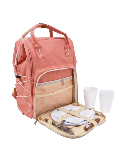 Sac à dos escapade 2 personnes rose