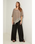 Bodiz taupe linnen top