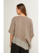 Bodiz taupe linnen top