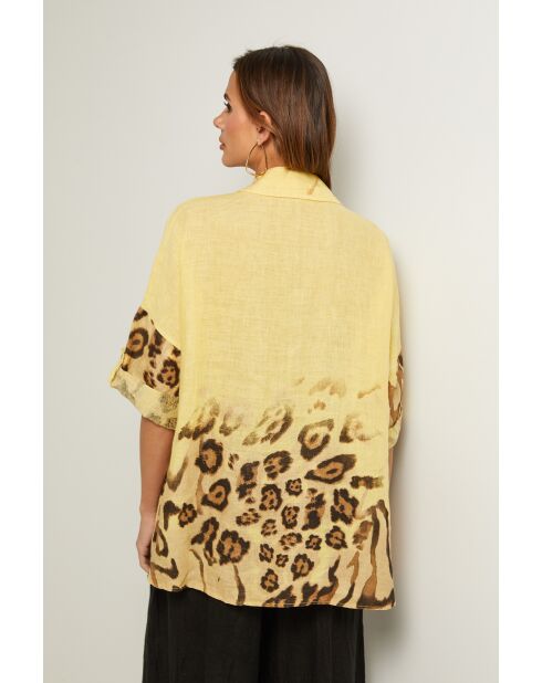 Jarely gelbes Leinenhemd