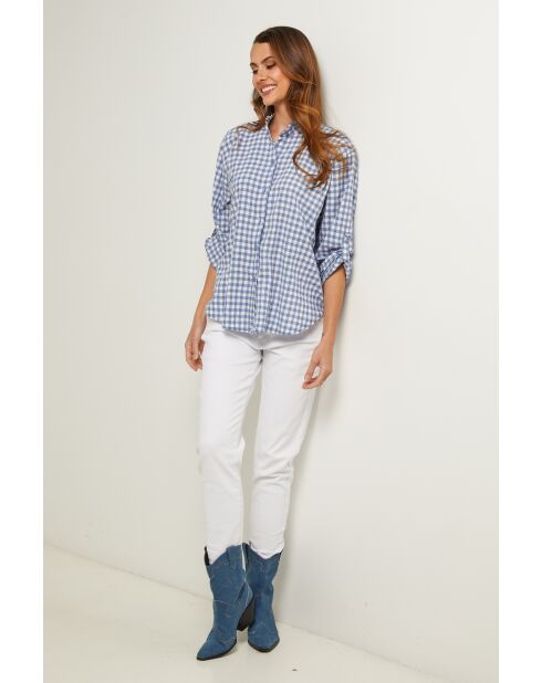 Abelys hemd van indigokatoen