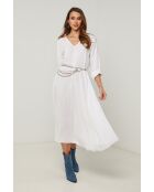 Witte linnen jurk van Lurcica