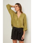 Khakifarbenes Leinenhemd Iloine