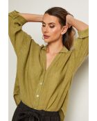 Khakifarbenes Leinenhemd Iloine