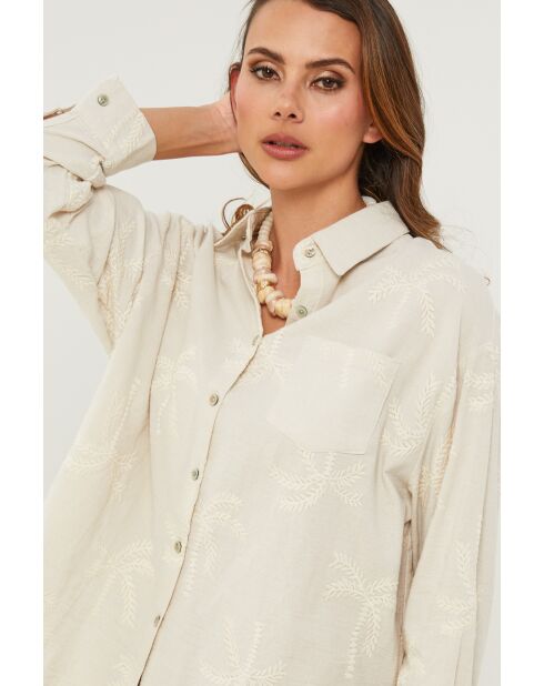 Beige katoenen hemd van Castafior