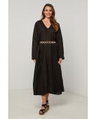 Lurcica schwarzes Leinenkleid