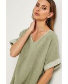 Top in lino Khaki Gallieni