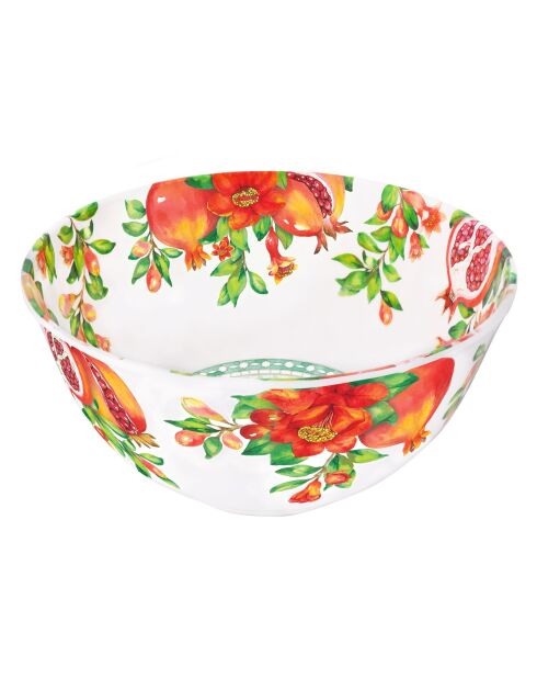 Saladier profond seville blanc, rouge et vert - 25 cm  x 11 cm