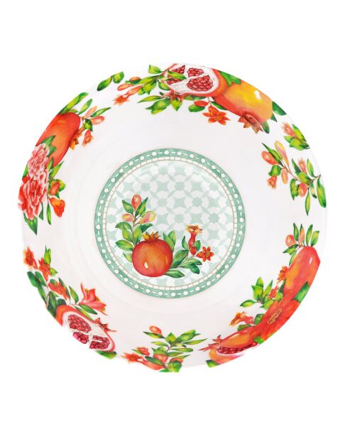 Saladier profond seville blanc, rouge et vert - 25 cm  x 11 cm