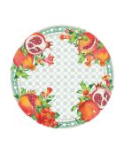 Piatto piccolo Seville bianco, rosso e verde - 23 cm