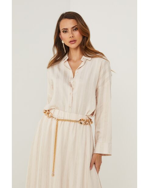 Overhemd Evolu nude/beige