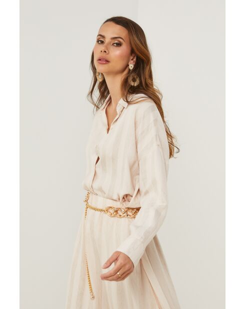 Overhemd Evolu nude/beige