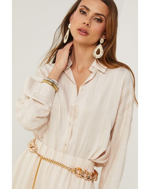 Overhemd Evolu nude/beige