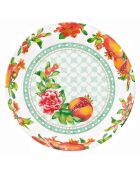 Piatto profondo Seville bianco, rosso e verde - 20 cm x 4,5 cm