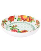 Piatto profondo Seville bianco, rosso e verde - 20 cm x 4,5 cm